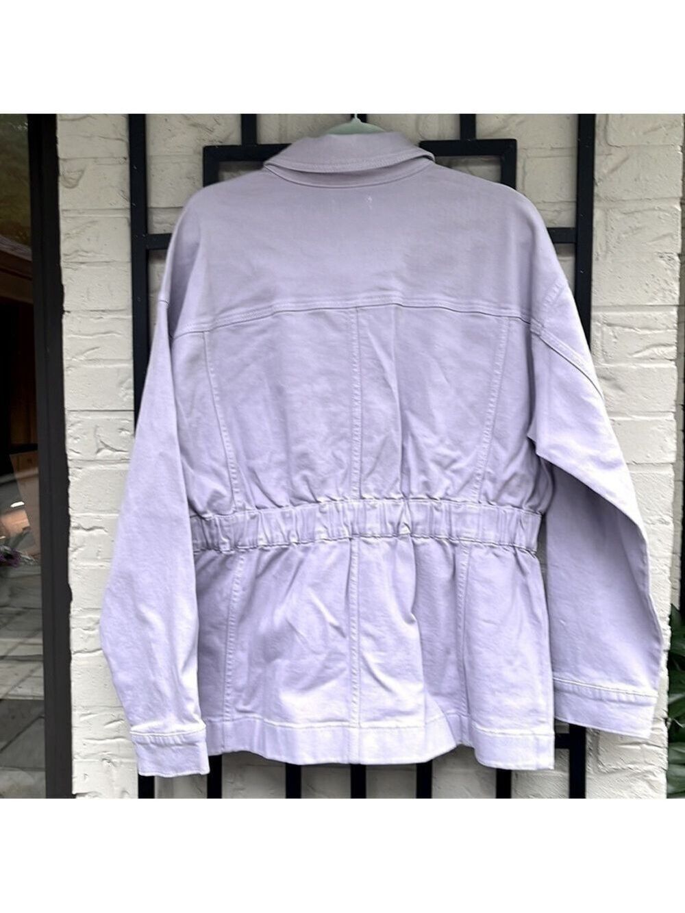 Ted Baker Sofiaz Oversized Denim Jacket in Lilac Size 12 nwt - Picture 9 of 13